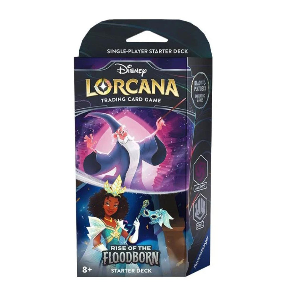 Disney Lorcana: Rise of the Floodborn Starter Deck - Amethyst & Steel Disney Lorcana: Rise of the Floodborn Starter Deck - Amethyst & Steel
