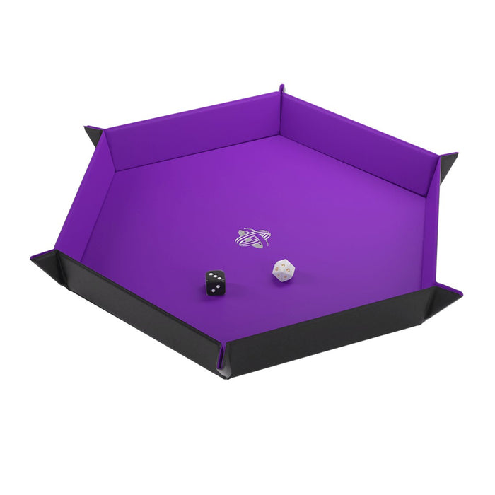 Magnetic Dice Tray - Hexagonal Black/Purple