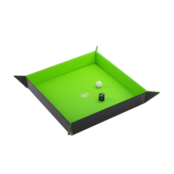 Magnetic Dice Tray - Square Black/Green