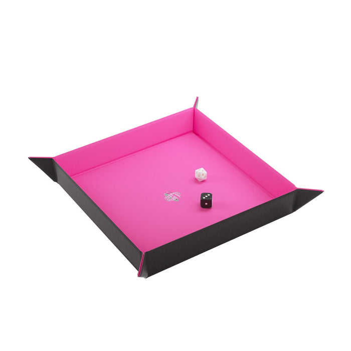 Magnetic Dice Tray - Square Black/Pink
