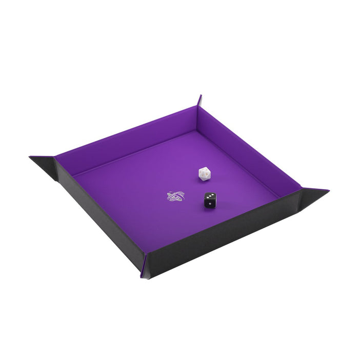 Magnetic Dice Tray - Square Black/Purple