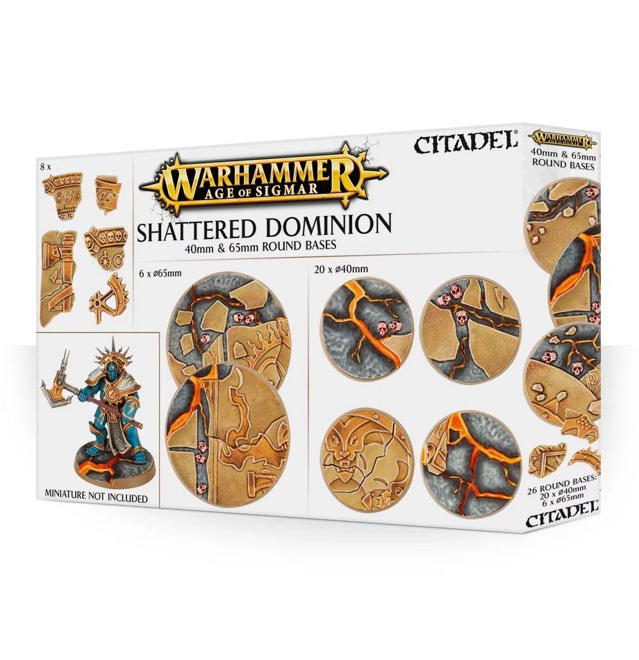 aos: shattered dominion: 65 & 40mm round Age of Sigmar Games Workshop